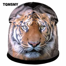 TQMSMY 3D печать Тигр зимняя шапка для мужчин Skullies Beanies женская вязаная шапка женская теплая шапка женская бархатная Skullies TMDH63