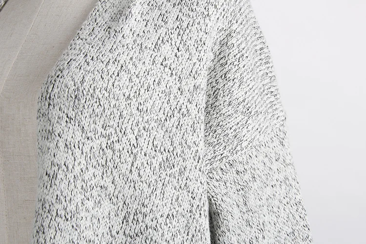 2017 European station autumn and winter new sweater cardigan jacket female long section long sleeve large pocket sweater shirt (10)