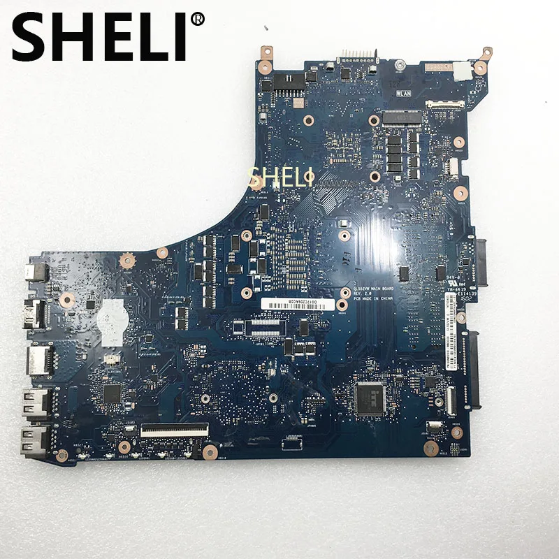 SHELI ل ASUS GL552VW اللوحة ZX50V GL552V GL552VW كمبيوتر محمول اللوحة اللوحة REV2.0 I7-6700HQ GTX960M/4 GB 30 دبوس