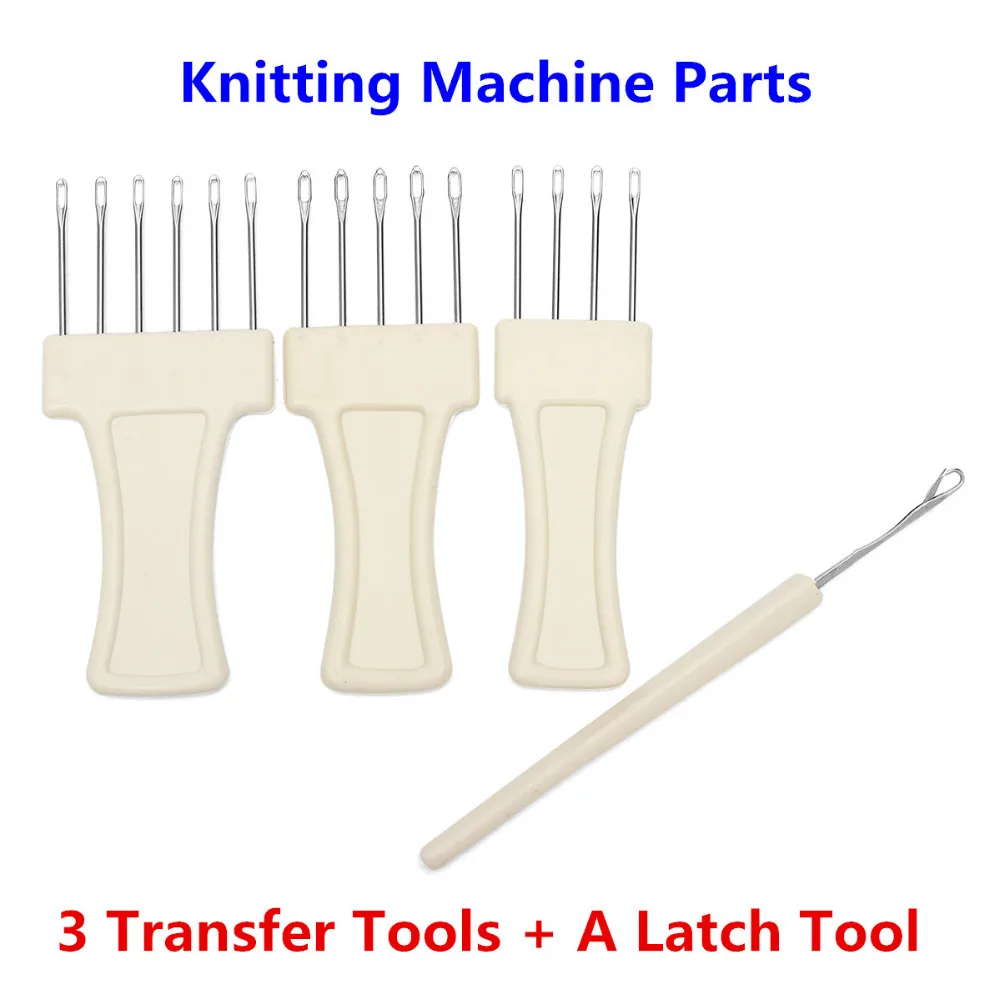 

Top Quality 3 Transfer Tools + A Latch Tool Set For Silver Reed/Singer/Studio Bulky Gauge 9mm Knitting Machine Needle 4pcs/set