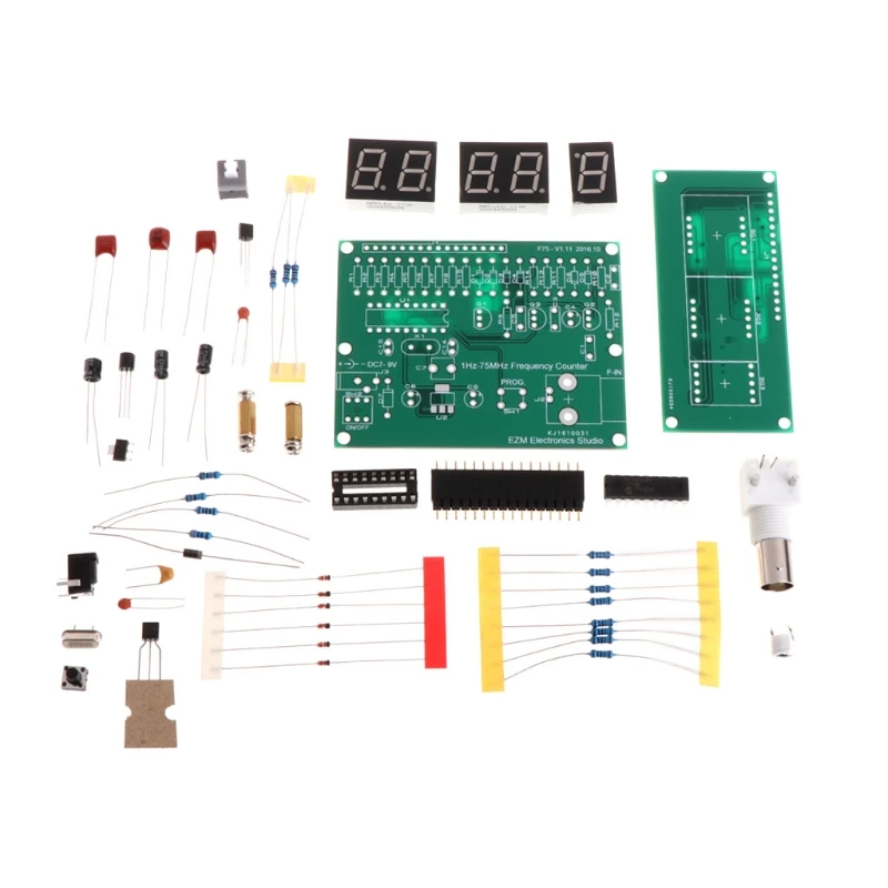 1 Гц-75 МГц Частотомер 7в-9в 50mA DIY Kit частотомер модуль метр тестер 80x58 мм цифровой светодиодный Дисплей частотомеры