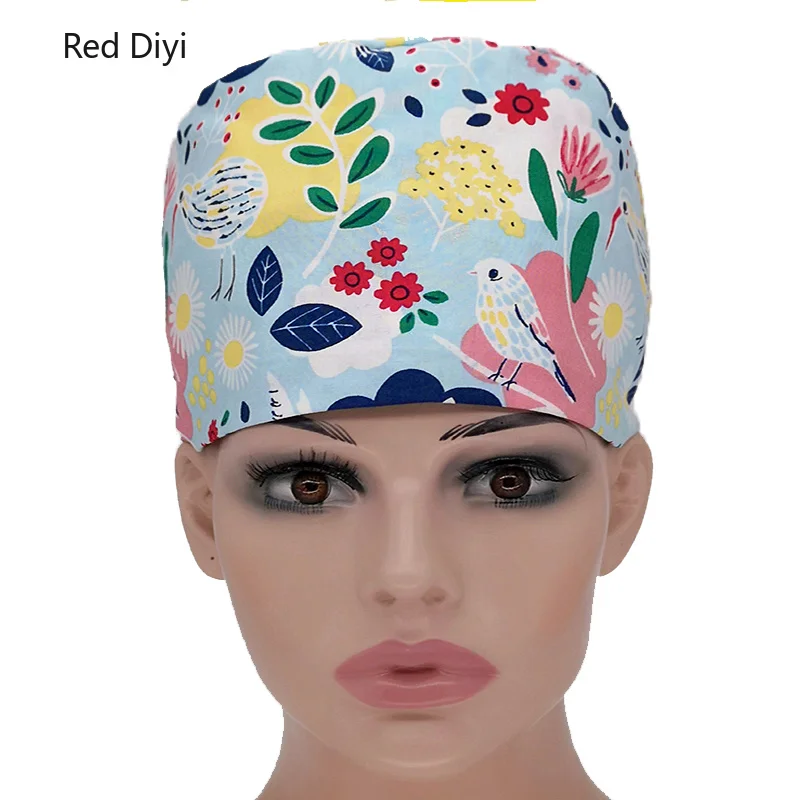 Medical surgical cap 100 cotton dental operation hat scrub hats lab