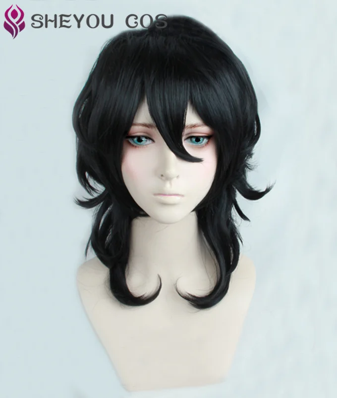Игра Аниме ансамбль звезды Sakuma Rei 40 см короткие черные волосы термостойкие косплей костюмы Cos волосы парики+ парик кепки