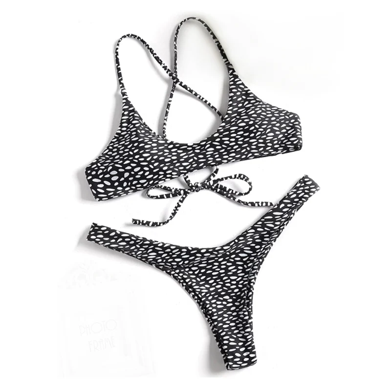 

Sexy Bikini 2018 New Leopard Swimwear Push Up Women Brazilian Two Pieces Bikini Bandage Low Waist Bikinis Set Bathing Suits