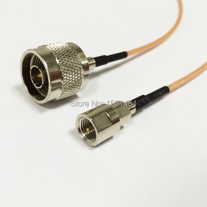 N type jumper cable male plug switch FME male connector RG318 cable 15cm wholesale price hi end rose gold plated usb connector usb a usb b type a b plug for diy usb cable taiwan made