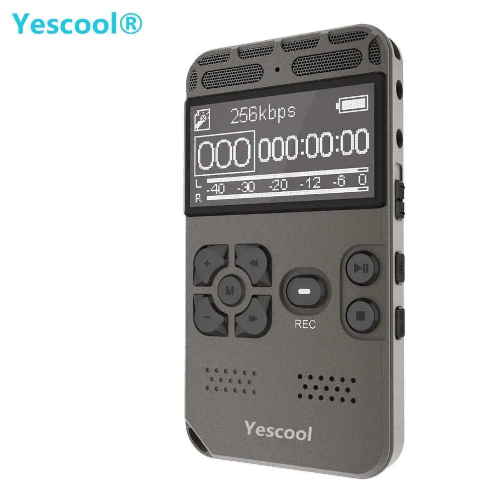 

Yescool 16GB Portable Professional digital Voice Recorder hidden Dictaphone long Standby Time Noise Reduction Hifi MP3 Player
