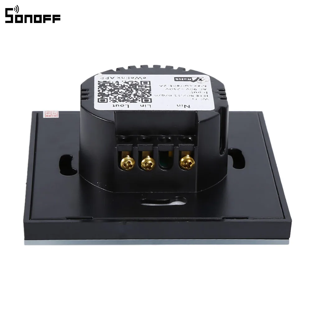 Sonoff Touch EU US Plug Wifi настенный сенсорный светильник со стеклянной сенсорной панелью лампы светодиодный светильник s переключатель работает с Alexa Google Home