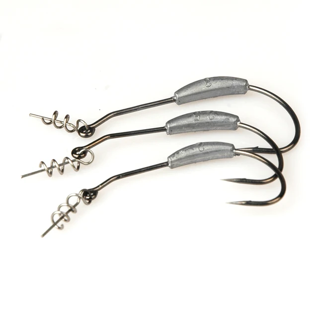 5pcs/lot Barbed Lead Hook 2g/2.5g/3g/5.25g/7g Offset Fishing Hook Fish Hooks Fit for Texas Rigs Fishing Tackle