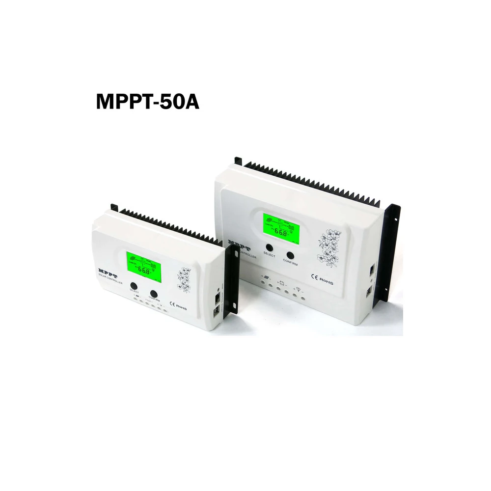 Новый обновленный Wiser2 50A MPPT Контроллер заряда с большой подсветкой ЖК дисплей 12В