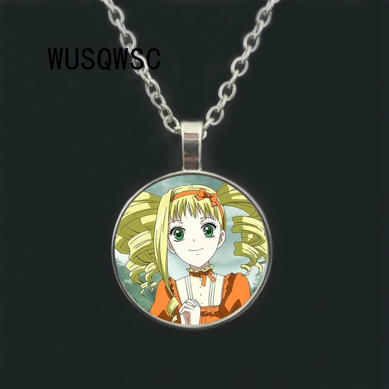 WUSQWSC Черный Дворецкий стеклянный кабошон для кулона ожерелье Kuroshitsuji Ciel Phantomhive