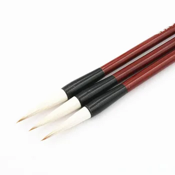 

3Pcs Weasel Hair Large Regular Script Brown BRUSH Pen Calligraphy Pen