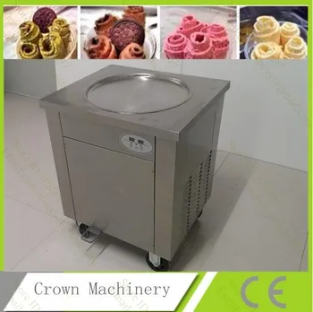 

Free Shipping by DHL/TNT Intelligent temperature control 110V 220V fry ice cream machine; single round pan fry ice cream machine