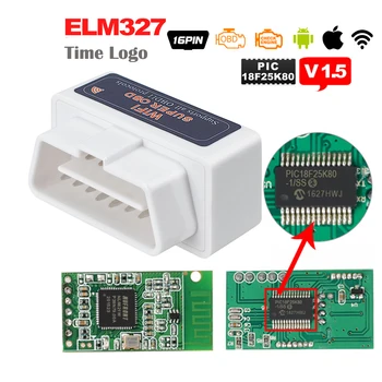 Super OBD ELM327 WIFI V1.5 OBDII OBD2 автомобильный диагностический инструмент с чипом PIC18F25K80 ELM 327 Wi-Fi V 1,5 сканер для iOS Android ПК Super OBD ELM327 WIFI V1.5 OBDII OBD2 автомобильный диагностический инструмент с чипом PIC18F25K80 ELM 327 Wi-Fi V 1,5 сканер для iOS Android ПК