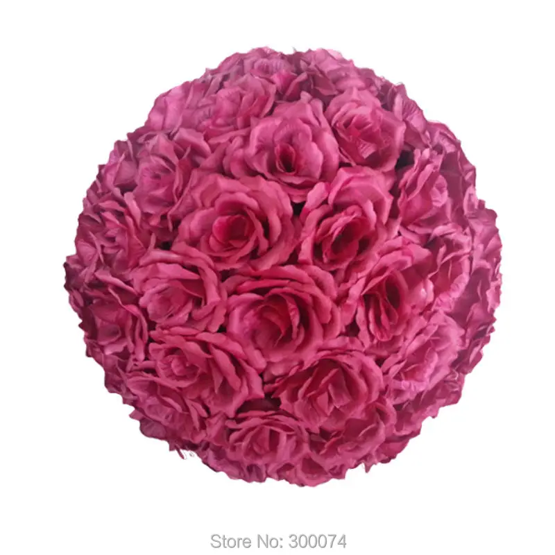 B004 Burgundy Flower Ball for wedding decor