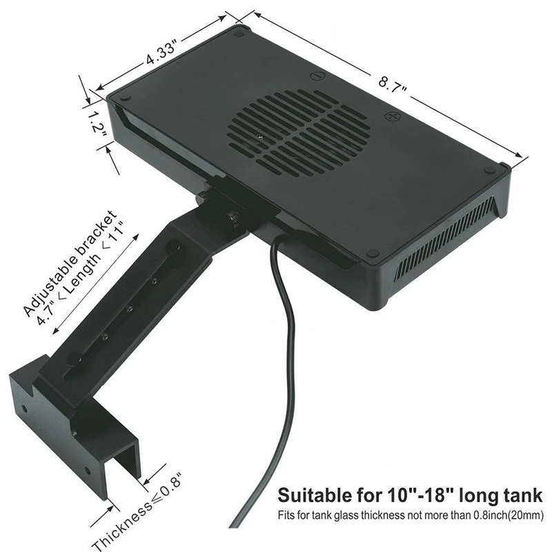 27 Вт полный спектр клип на светодиодное освещение аквариума капот для соленой