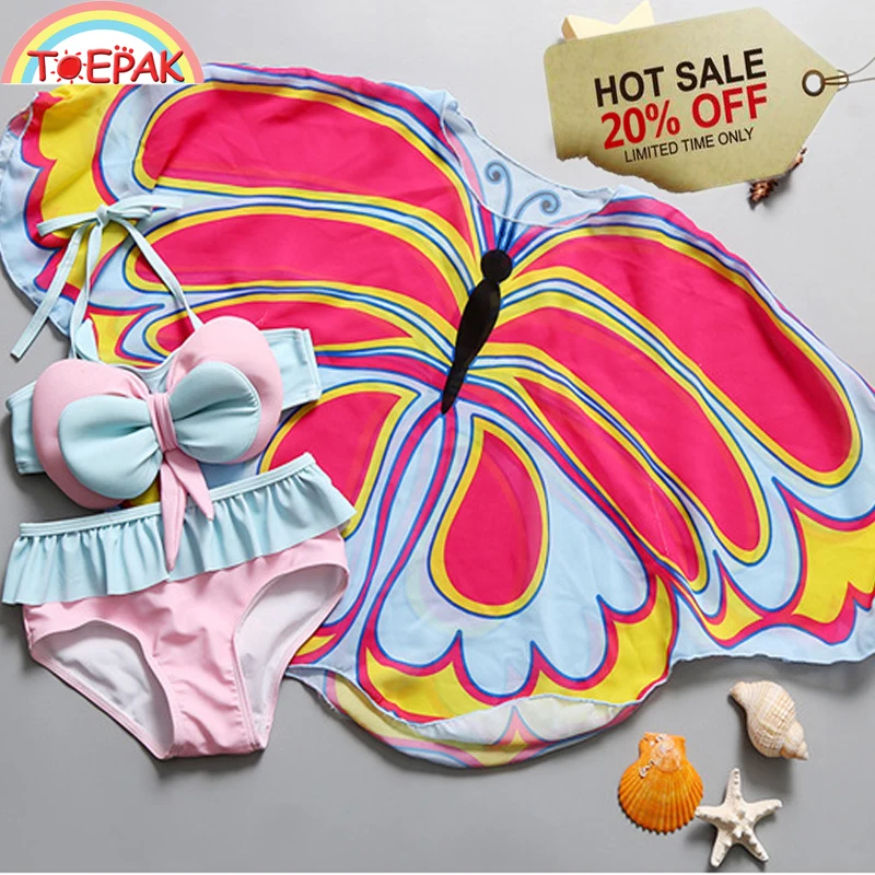 Mambobaby Summer 3psc Children's Swimsuit Three Piece Suit Girl Bathing