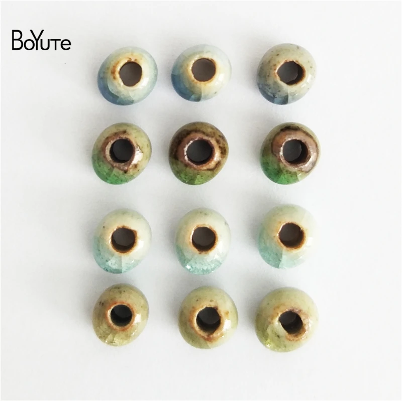 BoYuTe 50 шт 6 мм керамические бусины материалы ручной работы Diy бусины фарфоровые керамические бусины для изготовления ювелирных изделий