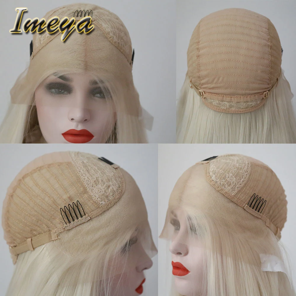 Imeya 150% Dichte Wärme Beständig Rot Schöne Farbe Synthetische Haar Kann Permed Lose Tiefe Welle Lace Front Perücken