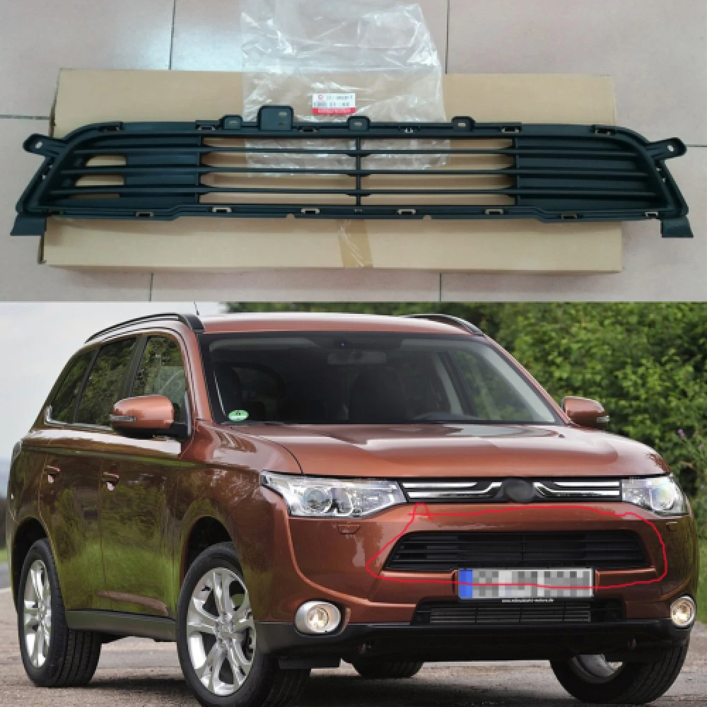1Pcs Car Front Center Hood Bumper Grille Grill for Mitsubishi Outlander