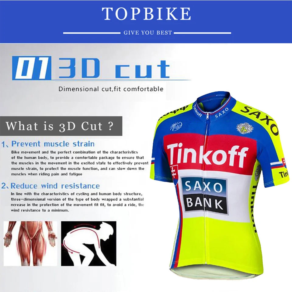 TEAM Tinkoff PRO cycling jersey bibs shorts suit Ropa Ciclismo mens summer quick dry BIKING Maillot wear