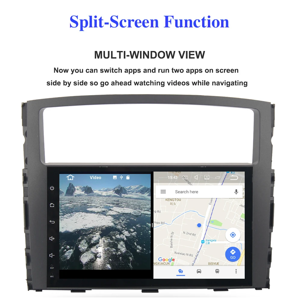 Автомагнитола 9 &quot 1 din GPS Android 0 для Mitsubishi Pajero Multimedia V97 V93 2006 2007 2008 2009 2011