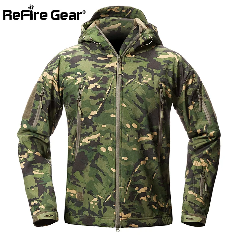 ReFire Gear Водонепроницаемая армейская тактическая куртка мужская камуфляжная