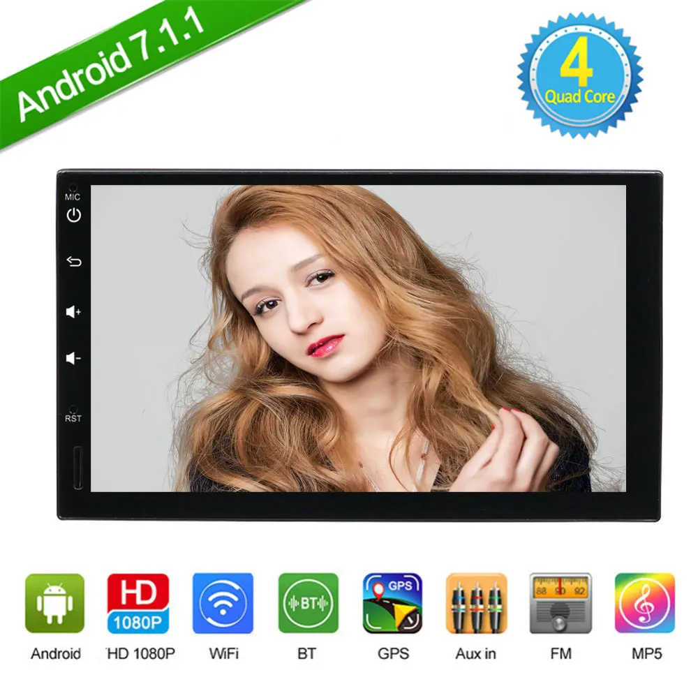 

2 din radio for universal Android 8.1 autoradio with Bluetooth,Wifi,Steering Wheel Control,Mirror Link,USB,SD,GPS,Rear View Cam
