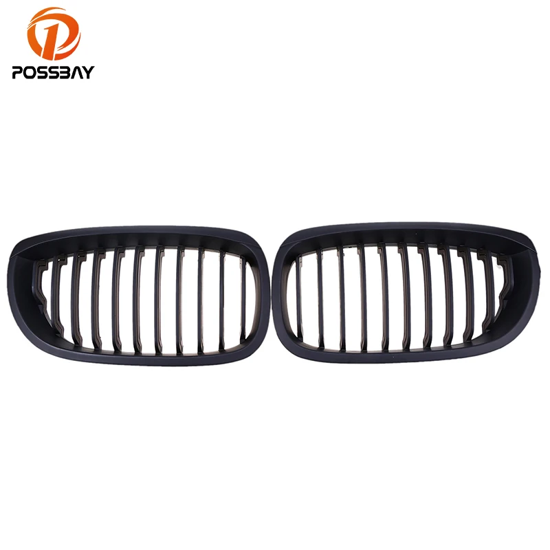 POSSBAY Matte Black Car Front Bumper Center Grill for BMW