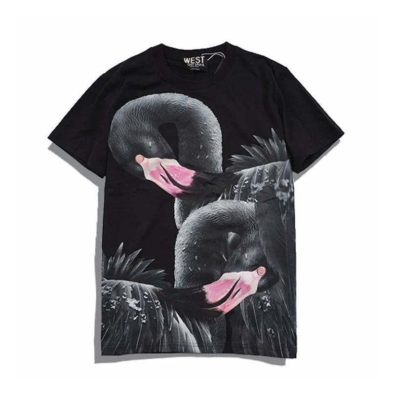 

New 2019 Men Novelty Black Swan Classic T Shirts T-Shirt Hip Hop Skateboard Street Cotton T-Shirts Tee Top Kenye #044