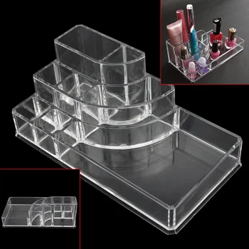 

Acrylic Transparent Makeup Box Organiser Cosmetic Display Storage Case 8 Tips