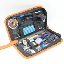 16 шт. 60 Вт Регулируемый температурный Электрический паяльник Комплект с 5 наконечниками портативный сварочный инструмент для ремонта 220 В