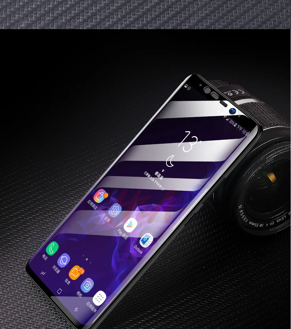 20D полностью изогнутое закаленное стекло для Samsung Galaxy S8 S9 Plus Note 8 9 Защита экрана для Samsung A8 A6 S7 защитная пленка