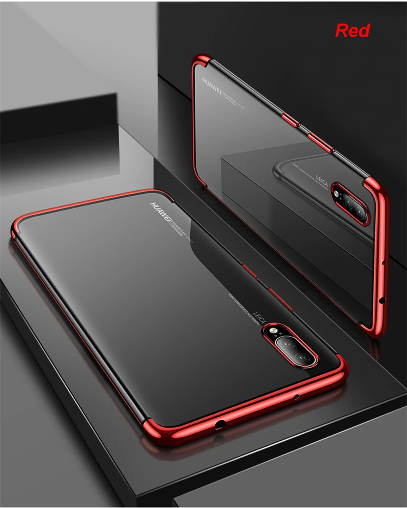 Ultra thin soft TPU Transparent Plating Phone Case For HUAWEI P20 Pro P20 Lite P10 Plus P9 Honor 9 V10 Mate 8 9 10 Pro Cover (12)