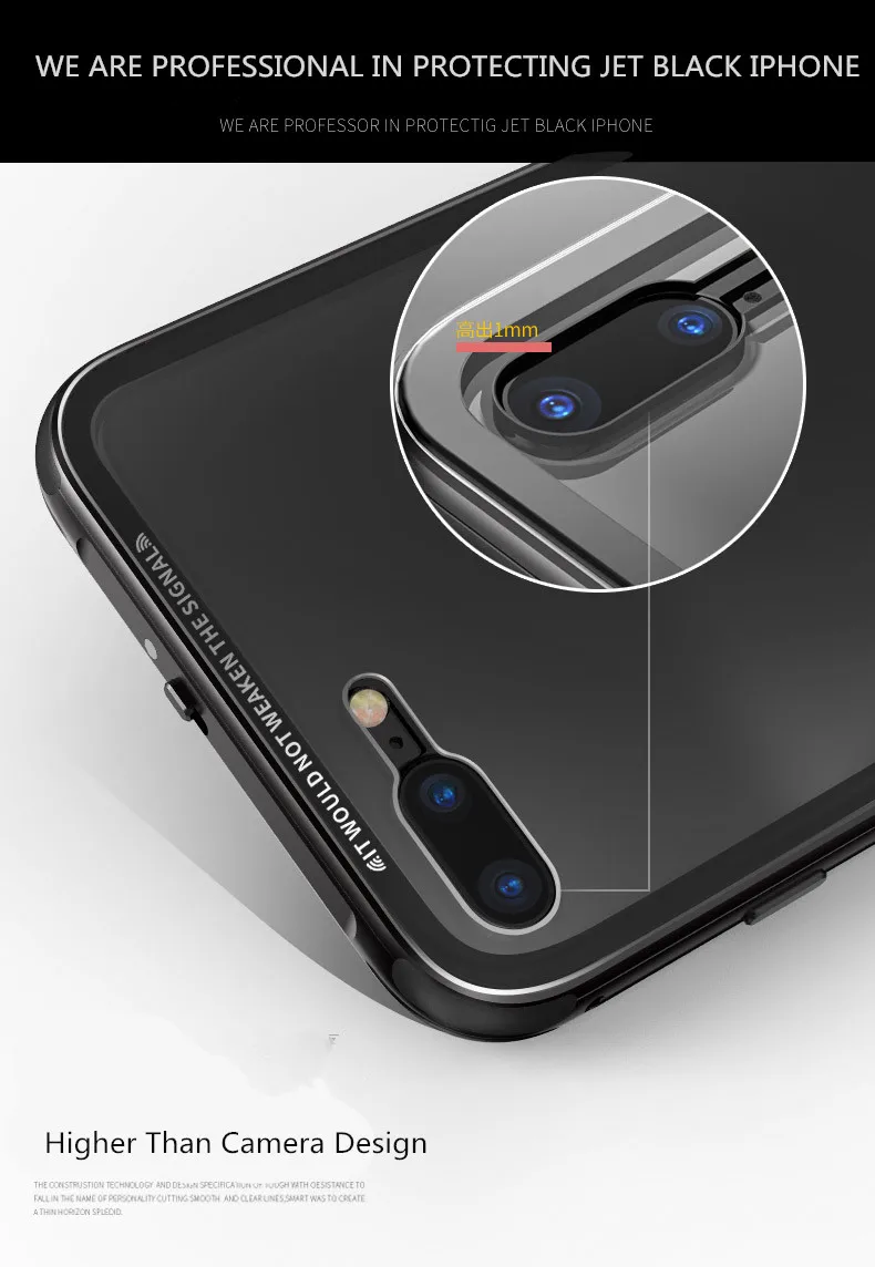 iphone metal bumper tempered glass case (6)