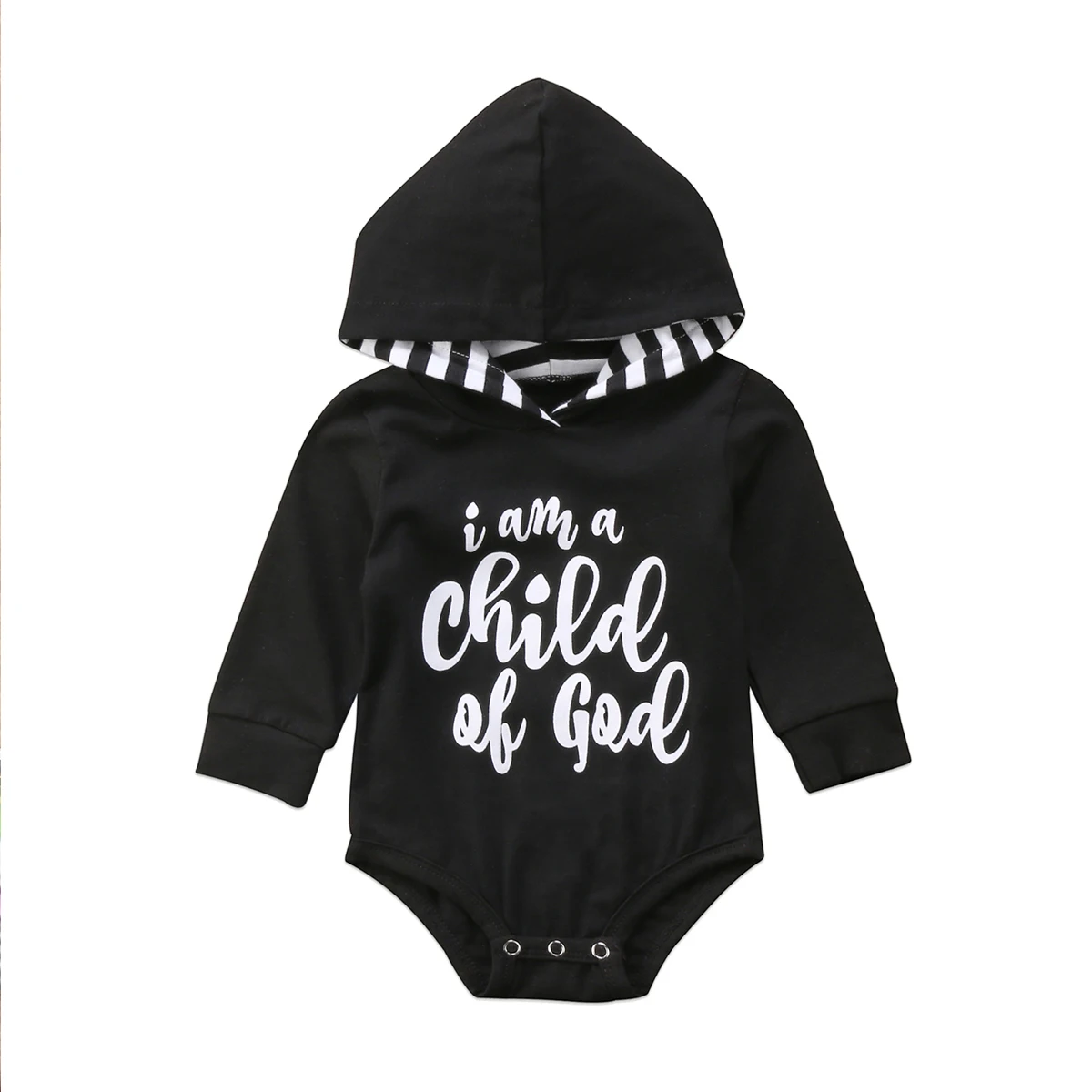 

Winter Child Of God Letters Black Infant Kid Baby Boy Girl Cotton Clothes Jumpsuit Romper Playsuit Outfit