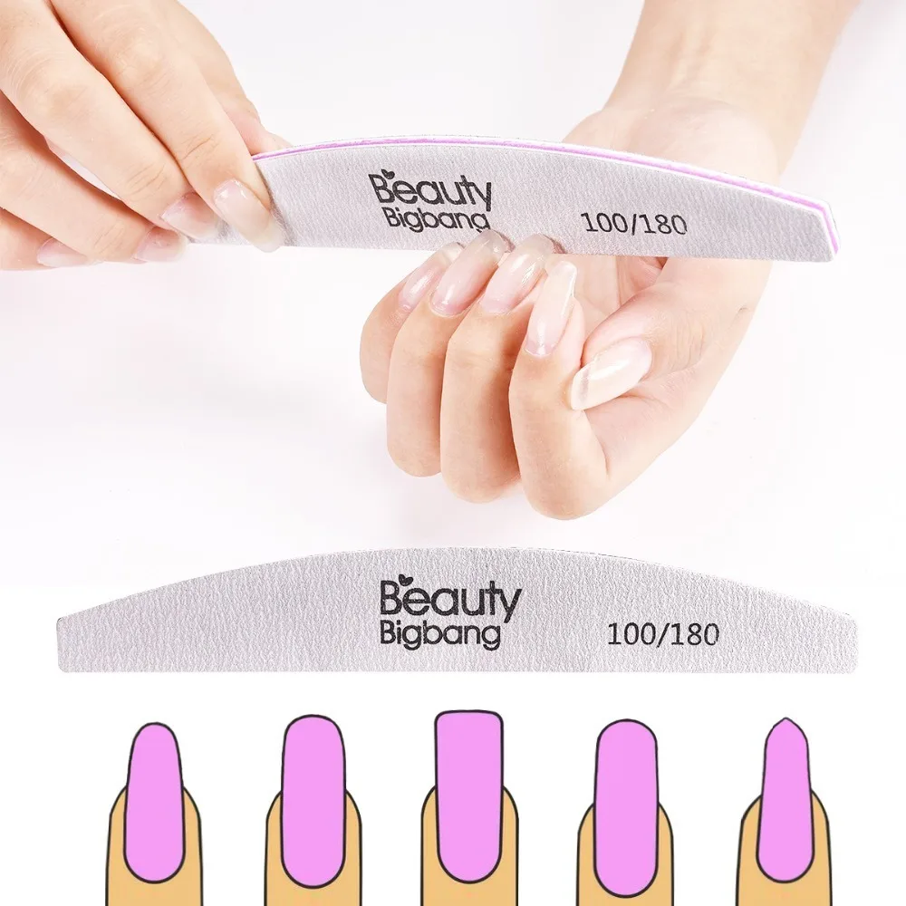BeautyBigBang 1 шт. двухсторонняя пилка для ногтей шлифовальный буферный блок педикюр