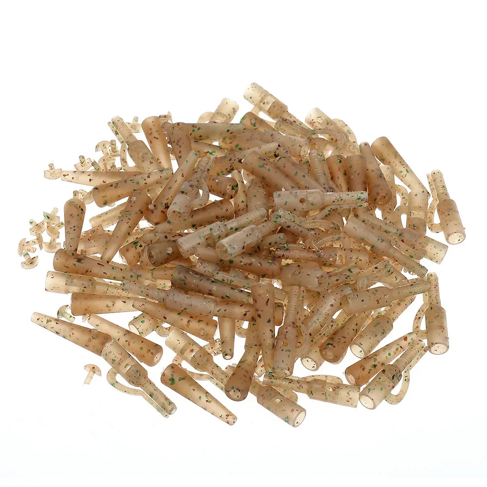 

50 Sets Outdoor Safety Lead Clips Carp Fishing Tackle Accessories Safety Lead Clips with Pins Tail Rubber Tubes Pesca