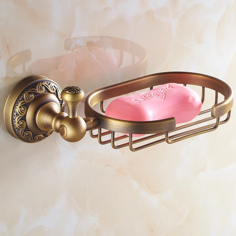 Free Shipping European Style Antique Brass Bathroom Soap Holder Soap