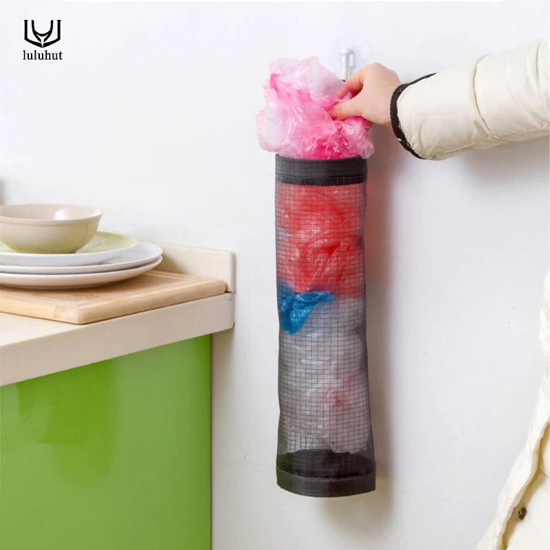 Kitchen Trash Bag Storage Hanging Mesh Garbage Trash Sorting Storage Bag Holder Home Use Previous