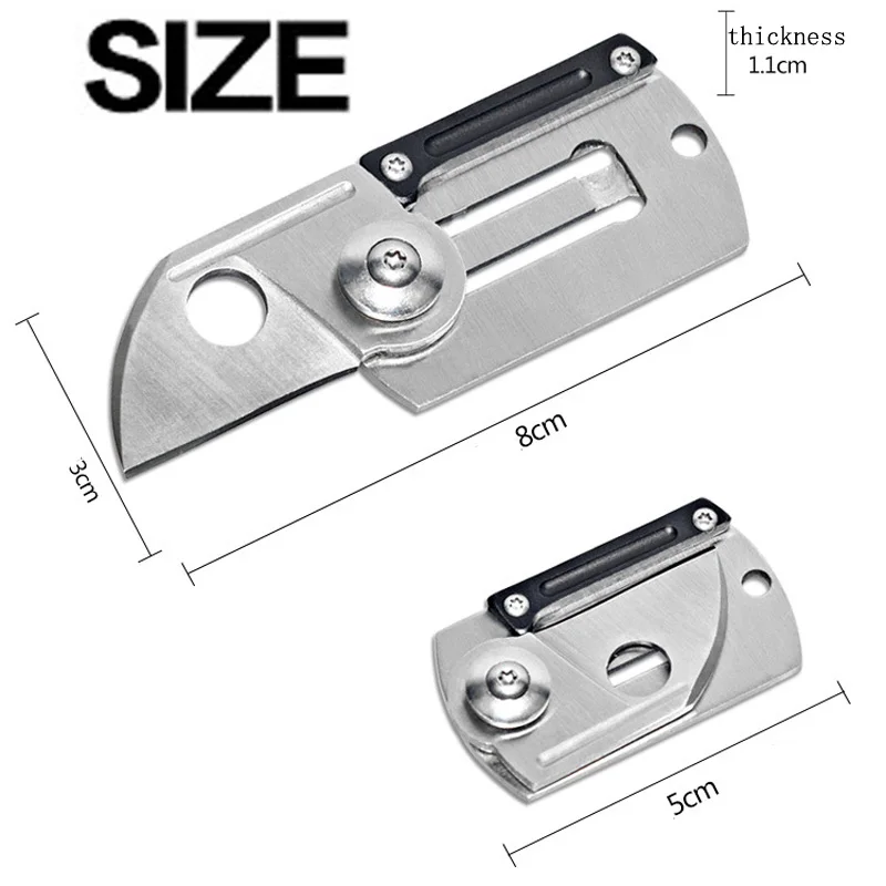 Портативный складной нож для собак, открытый спасательный аварийный нож для повседневного использования, карманный гаджет, подвесной нож для ключей, практичный инструмент для выживания в кемпинге