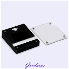 Прозрачный акриловый алмазе Дисплей органический Стекло Чехол Держатель камни камень Показать Контейнер Коробка Бусины органайзер для хранения ювелирных изделий 5 шт