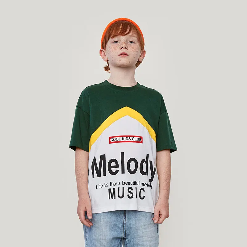 

2019Summer New Boys Casual Short Sleeve White T-Shirt Cotton Hip Hop Style Loose Breathable Letter Pattern Girl T-Shirt