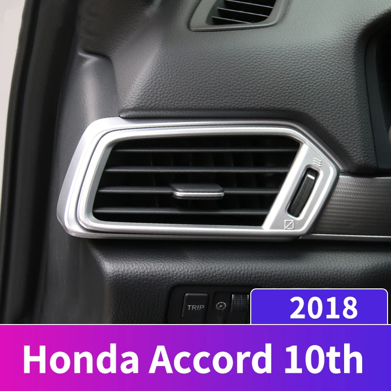 

Car Front Dashboard Upper AC Air Outlet Vent Frame Cover Trim Sticker Interior Moulding For Honda Accord 10th 2018 Accessories