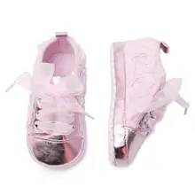 Обувь для маленьких принцесс; обувь для малышей на шнуровке; мягкая подошва из искусственной кожи Колыбель для новорожденных; обувь с высоким берцем для девочек; Прямая поставка