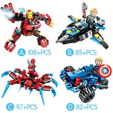 Legoings Marvel Super Heroes Infinity War Iron Man Spiderman Avengers Thor Mech Building Blocks Toys single avengers infinity war thor antman winter soldier bruce banner scarlet witch figure building blocks toys for children