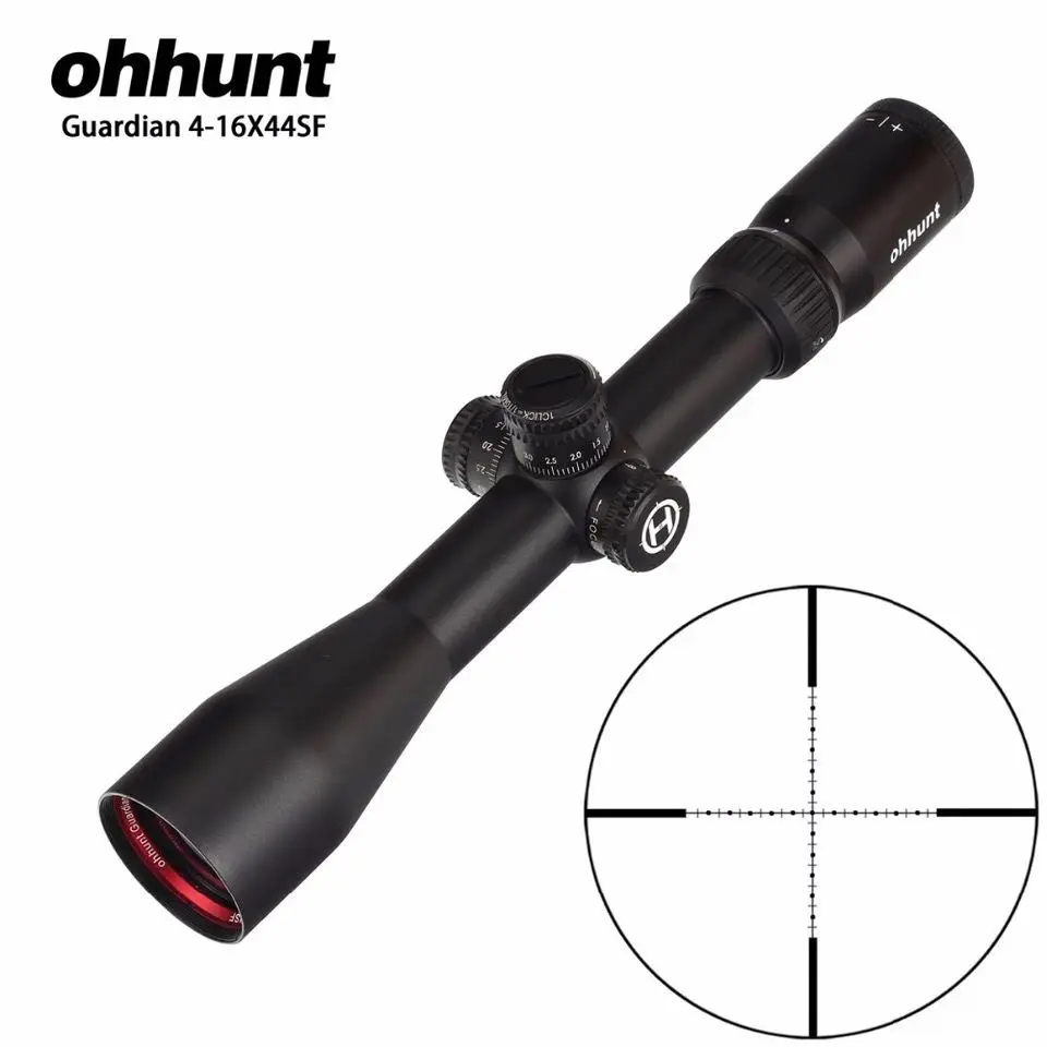 

ohhunt Guardian 4-16X44 SF Tactical Sniper Optical Sights 1/2 Half Mil Dot Side Parallax Hunting Riflescope for Shooting Rifle