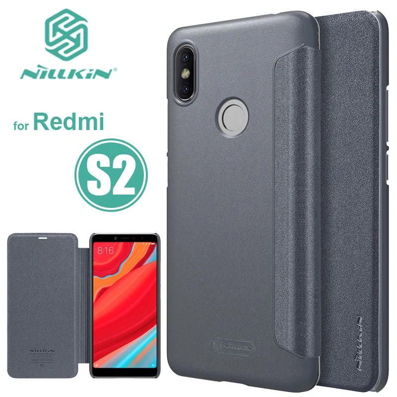 

Xiaomi Redmi S2 Case NILLKIN Sparkle Luxury Flip Leather Case Redmi S2 Back Cover Nilkin Phone Case Xiaomi Redmi Y2 Black Capa