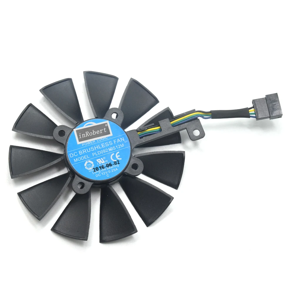 

87MM FDC10H12S9-C T129215SM PLD09210S12M 5Pin 0.25A Cooler Fan For ASUS ROG Strix GTX 1080 1070 1060 RX 480 580 Graphics Card