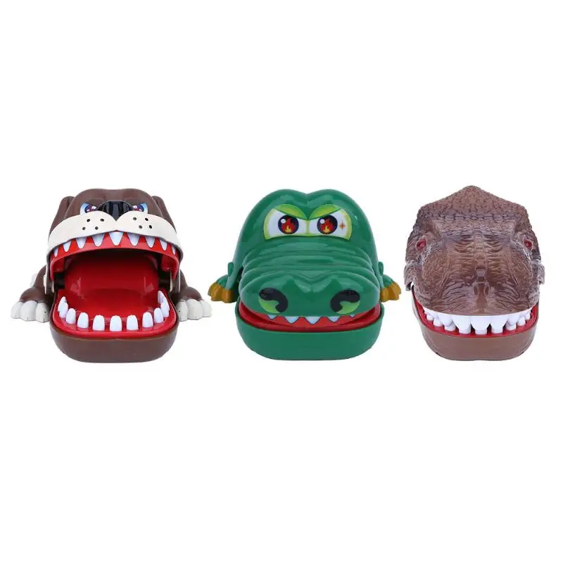 Creative Trick Toys Funny Crocodile Dinosaur Dog Bite Finger Game Novetly Fun Toys Novelty Gag Gift