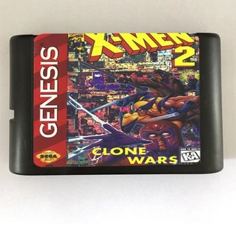 Высококачественный 16 битный игровой картридж Sega MD для системы Megadrive Genesis X Men 2|sega